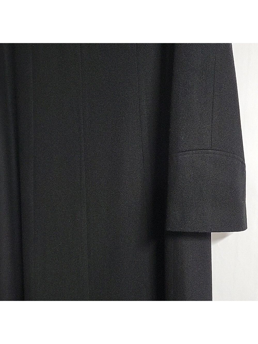 Women's Braefair Vintage Black Wool Mix Overcoat, Size 12 - Picture 8 of 16